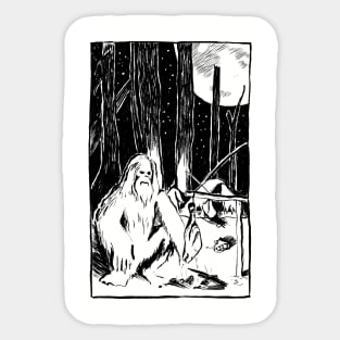 Bigfoot Camping Sticker